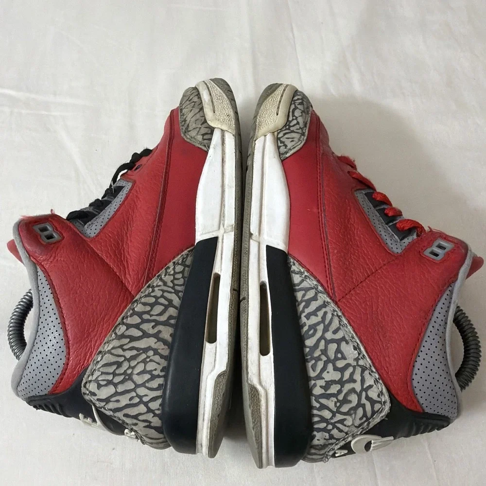 Nike Air Jordan 3 Retro Size 7Y‎ Or 8.5 Women Unite Fire Red Cement CQ0488-600